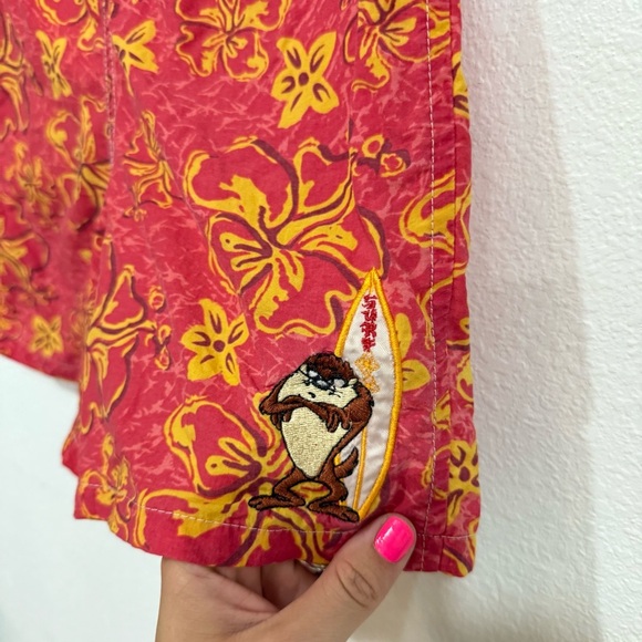 Vintage 2000s Boy’s Looney Tunes Taz Swim Trunks Size 7 - Picture 2 of 5